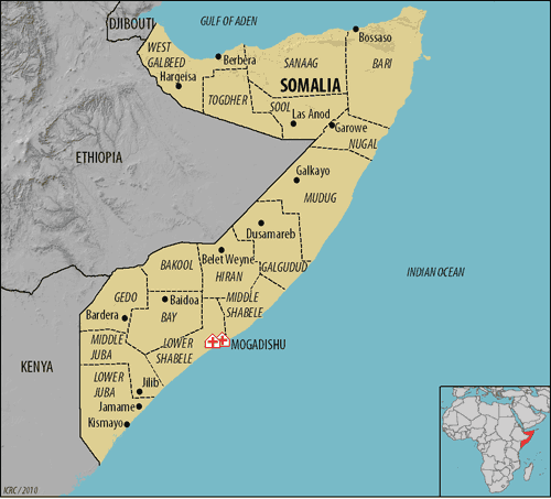 physical map of somalia